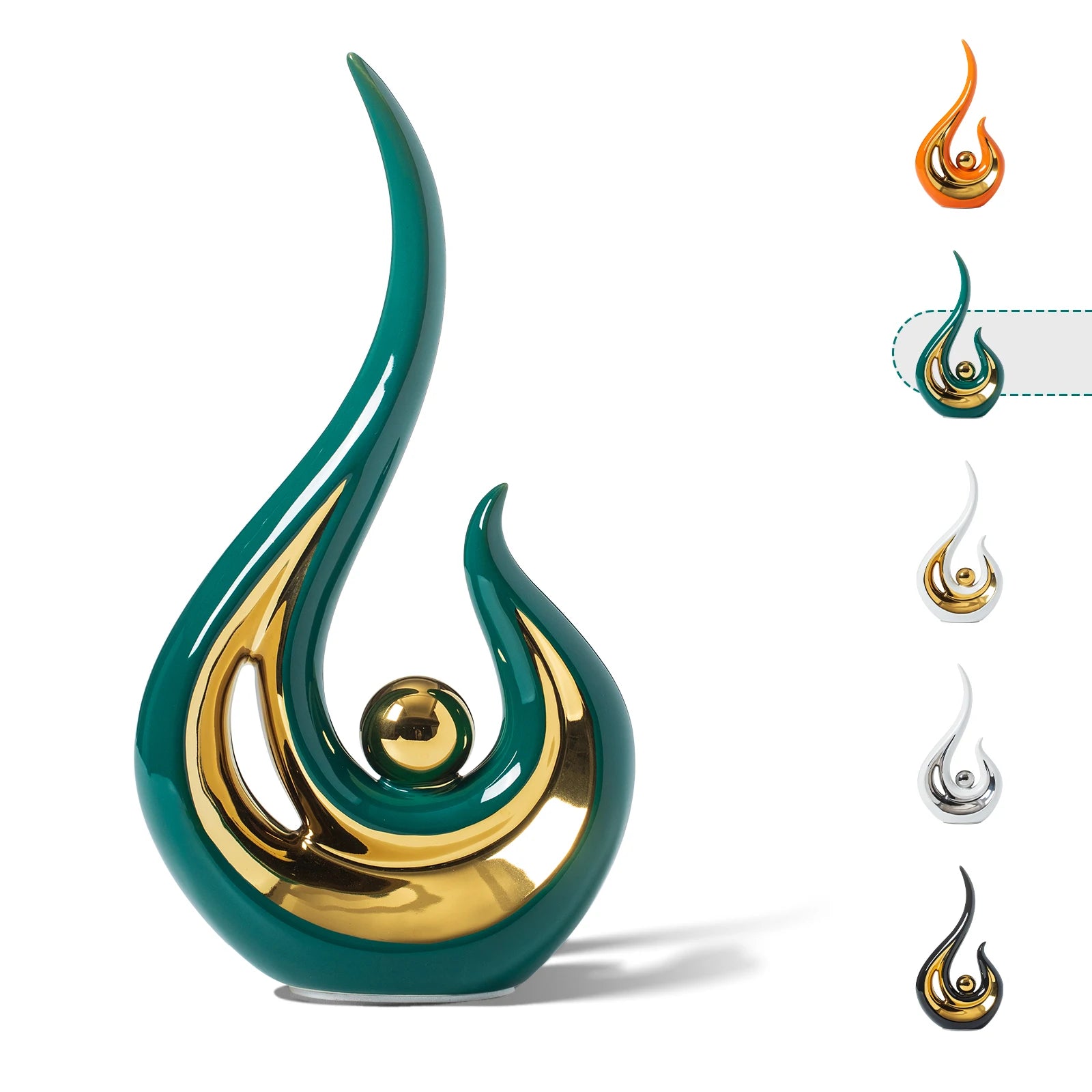Abstract art,
Ceramic statue,
Orange gold,
Modern decor,
Artistic centerpiece,
Home accent,
Unique sculpture,
Contemporary design,
Vibrant colors,
Decorative piece,
Elegant art,
Statement piece,
Quality craftsmanship,
Artistic expression,
Eye-catching,
Luxurious finish,
Eclectic decor,
Stylish ornament,
Timeless design,
Interior decoration,