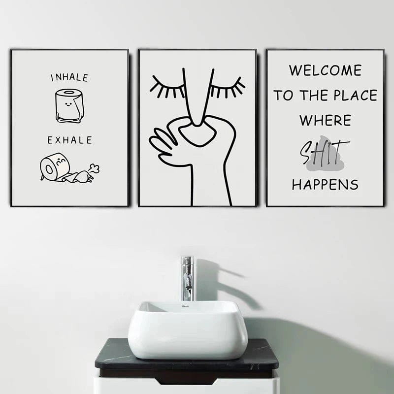 Abstract Humour Funny PosteBathroom