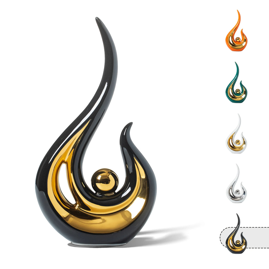 Abstract art,
Ceramic statue,
Orange gold,
Modern decor,
Artistic centerpiece,
Home accent,
Unique sculpture,
Contemporary design,
Vibrant colors,
Decorative piece,
Elegant art,
Statement piece,
Quality craftsmanship,
Artistic expression,
Eye-catching,
Luxurious finish,
Eclectic decor,
Stylish ornament,
Timeless design,
Interior decoration,