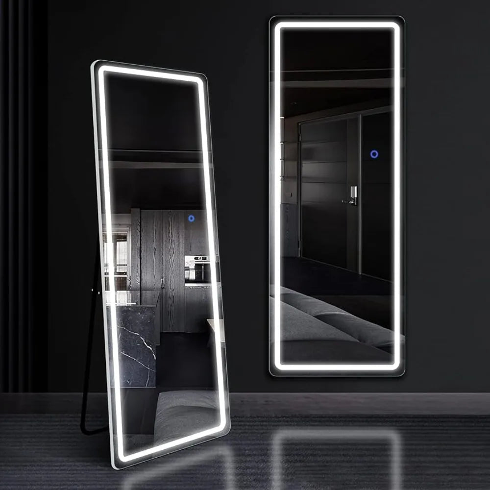 Round Corners Full Body Wall Mounted Mirror