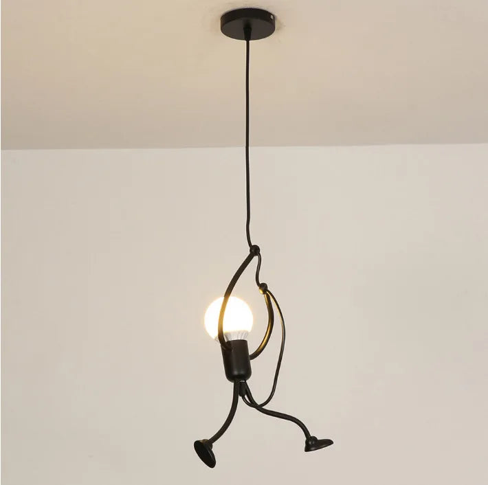 Vintage Iron Little Man Modern Arts Chandelier