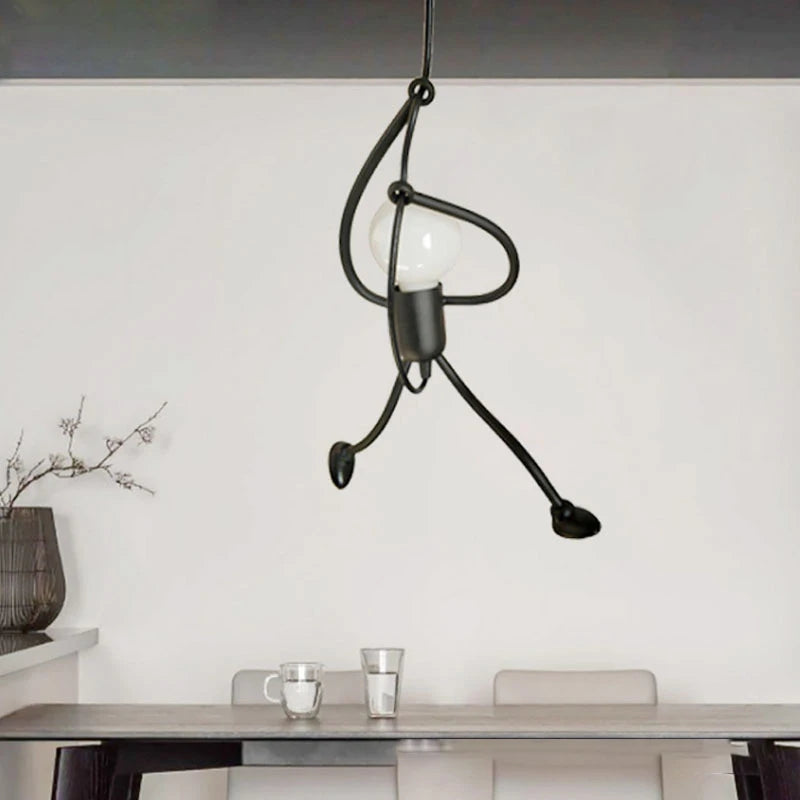 Vintage Iron Little Man Modern Arts Chandelier