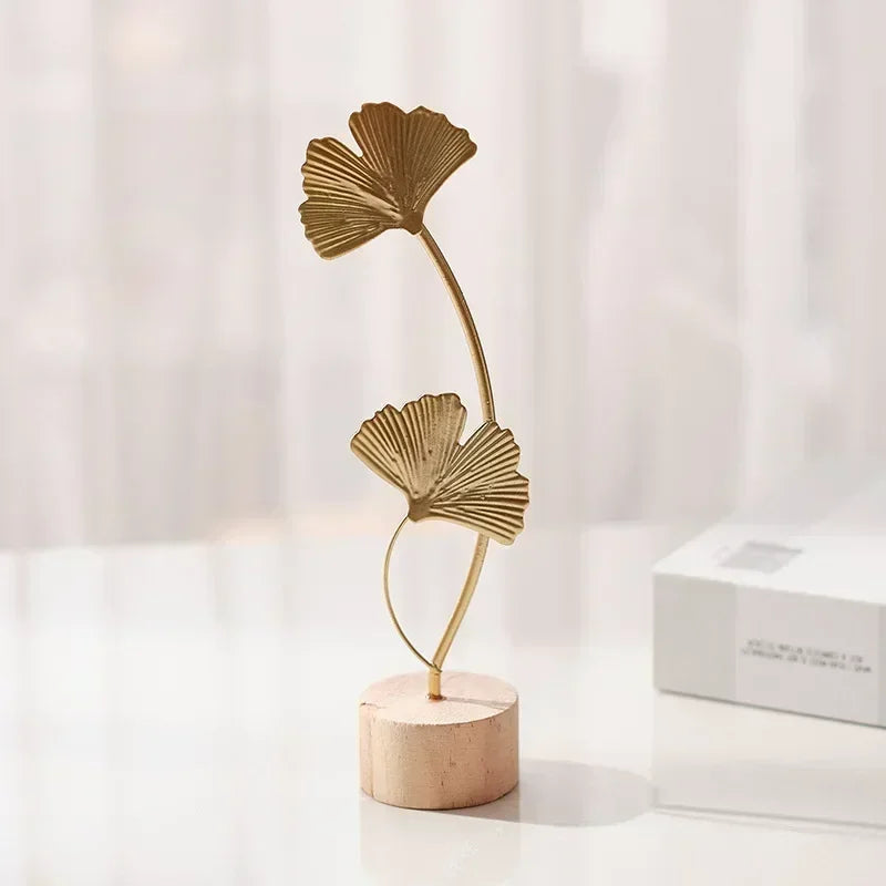 Nordic Style Iron Art Ginkgo Leaf Decor