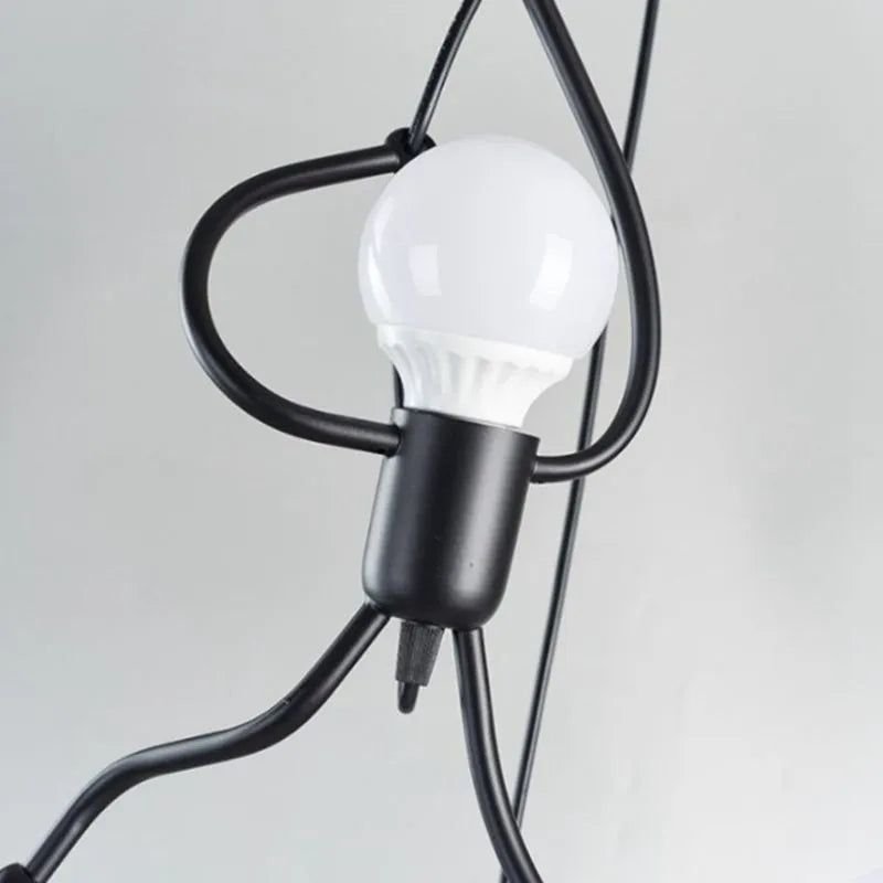 Vintage Iron Little Man Modern Arts Chandelier