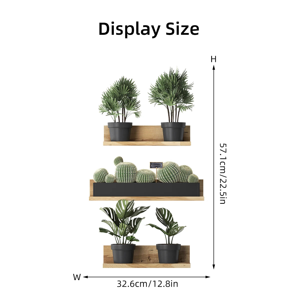 Green Plant Cactus Potted Wall Stickers