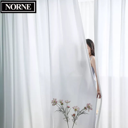 NORNE Top Quality Luxurious Chiffon Sheer Curtains
