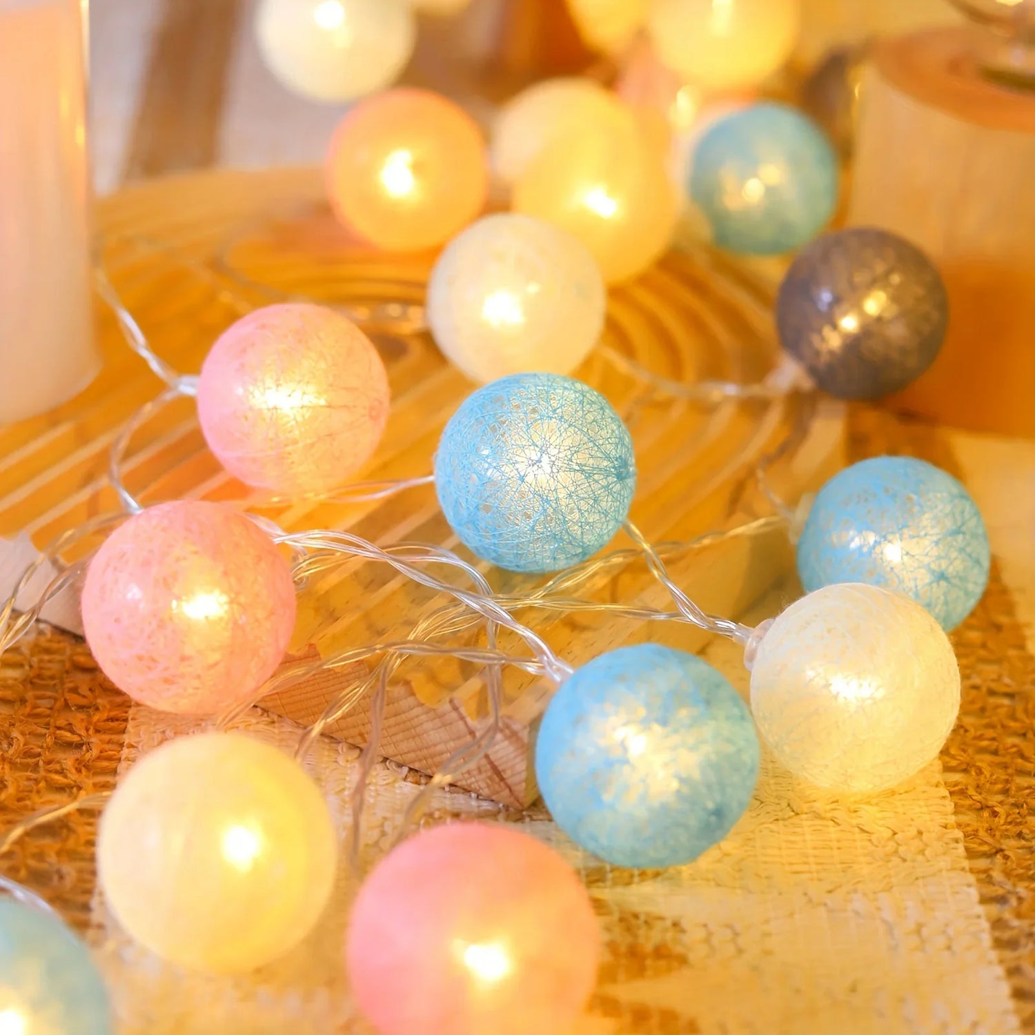 Cotton balls lights,
String lights,
Decorative fairy lights,
LED cotton lights,
Cozy ambiance lighting,
Indoor string lights,
Bedroom fairy lights,
Party decor lights,
Wedding string lights,
Soft glow lighting,
Colorful cotton lights,
Eco-friendly string lights,
Whimsical home decor,
Festive lighting,
Drapeable lights,
Nursery decorations,
Holiday string lights,
Soft fabric lights,
Versatile home lighting,
Romantic lighting solutions,