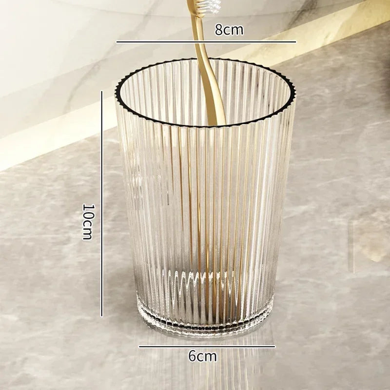 Acrylic cup,
Mouthwash holder,
Toothbrush organizer,
Bathroom accessory,
Modern design,
Durable,
Lightweight,
Break-resistant,
Easy to clean,
Stylish decor,
Crystal-clear,
Multipurpose,
Contemporary,
Functional design,,
Countertop essential,
Stain-resistant,
Odor-free,
Practical,
Elegant storage,
Hygiene accessory,