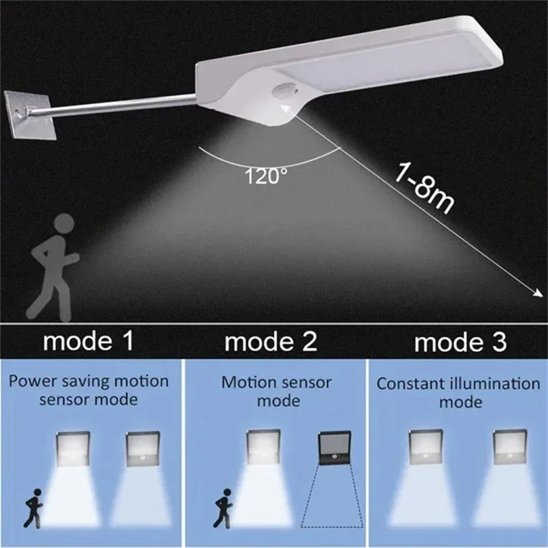 Solar Power PIR Motion Sensor Garden Wall Lamp