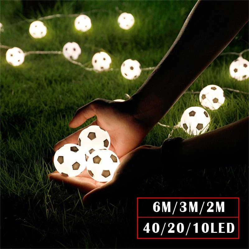 Soccer fairy lights,
Football LED string lights,
Sports-themed decor,
Outdoor soccer lights,
Soccer ball fairy lights,
Party string lights,
LED decorative lights,
Indoor sports lighting,
Game night decor,
Whimsical LED lights,
Soccer fan gifts,
Energy-efficient fairy lights,
Flexible string lights,
Warm glow lights,
Sports event decorations,
Kids room decor,
LED night lights,
Fun indoor lighting,
Soccer-themed party lights,
Decorative string lights