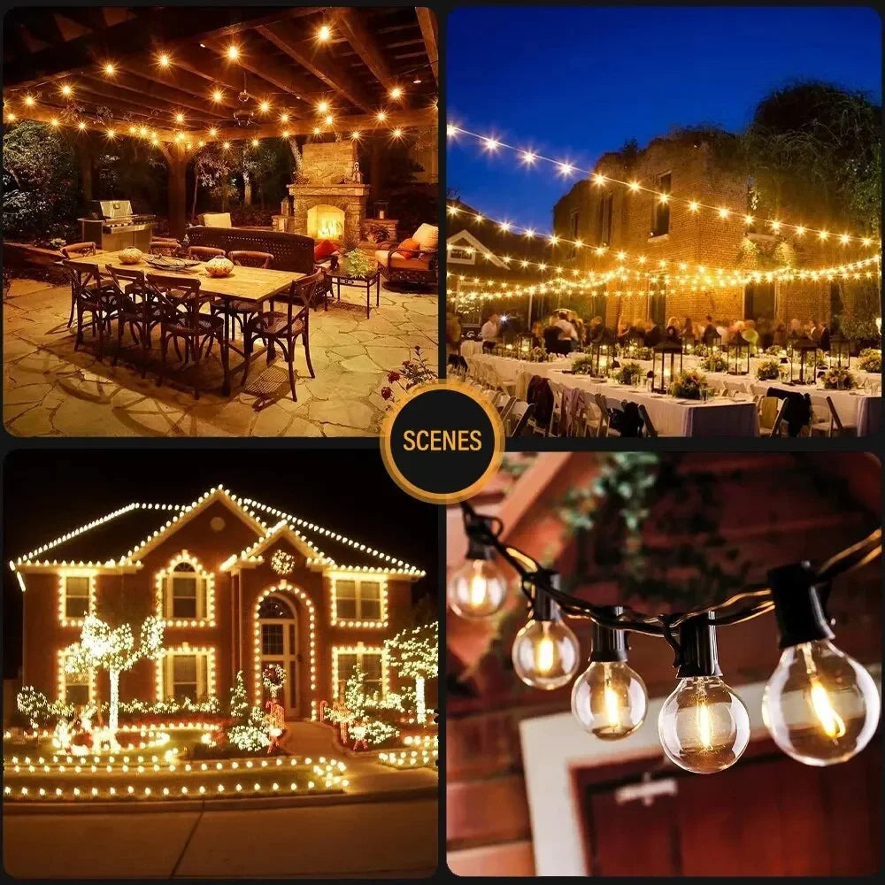 Outdoor Weatherproof G40 Bulbs Garden Hanging Lights