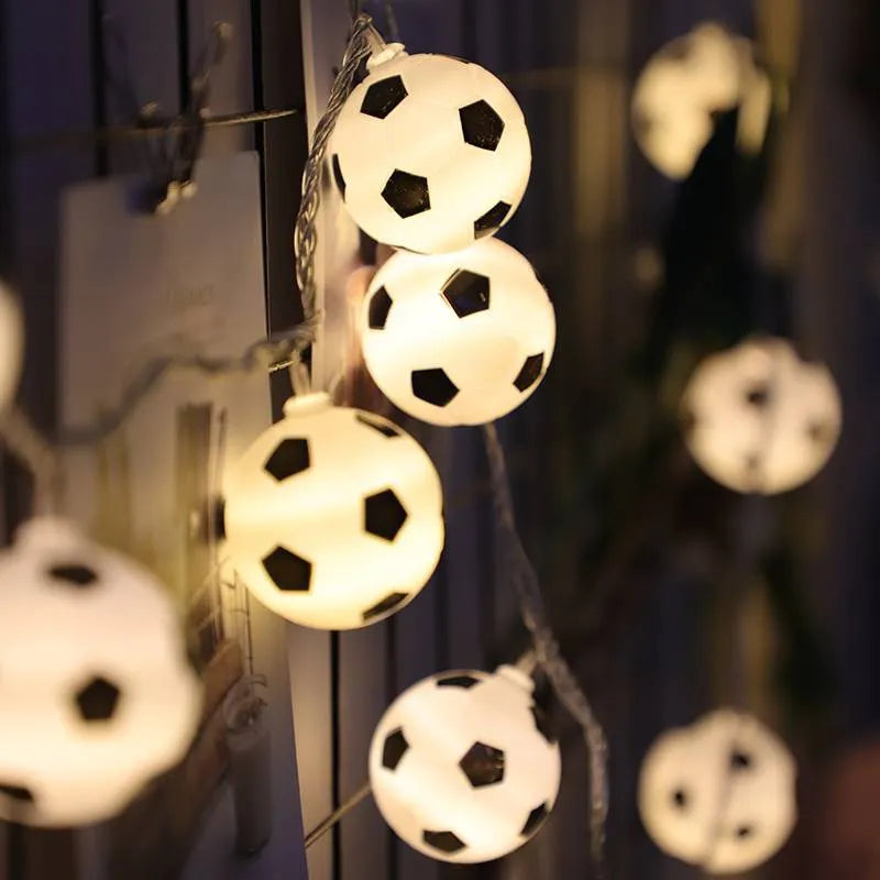 Soccer fairy lights,
Football LED string lights,
Sports-themed decor,
Outdoor soccer lights,
Soccer ball fairy lights,
Party string lights,
LED decorative lights,
Indoor sports lighting,
Game night decor,
Whimsical LED lights,
Soccer fan gifts,
Energy-efficient fairy lights,
Flexible string lights,
Warm glow lights,
Sports event decorations,
Kids room decor,
LED night lights,
Fun indoor lighting,
Soccer-themed party lights,
Decorative string lights