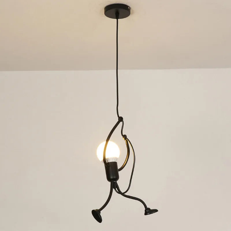 Vintage Iron Little Man Modern Arts Chandelier