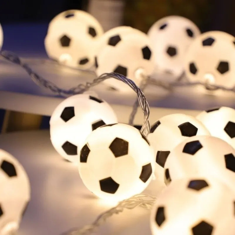 Soccer fairy lights,
Football LED string lights,
Sports-themed decor,
Outdoor soccer lights,
Soccer ball fairy lights,
Party string lights,
LED decorative lights,
Indoor sports lighting,
Game night decor,
Whimsical LED lights,
Soccer fan gifts,
Energy-efficient fairy lights,
Flexible string lights,
Warm glow lights,
Sports event decorations,
Kids room decor,
LED night lights,
Fun indoor lighting,
Soccer-themed party lights,
Decorative string lights