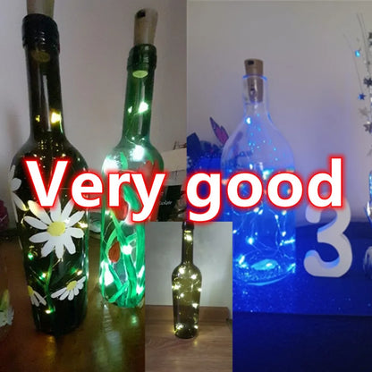 Wine Bottle LED Lights with Cork