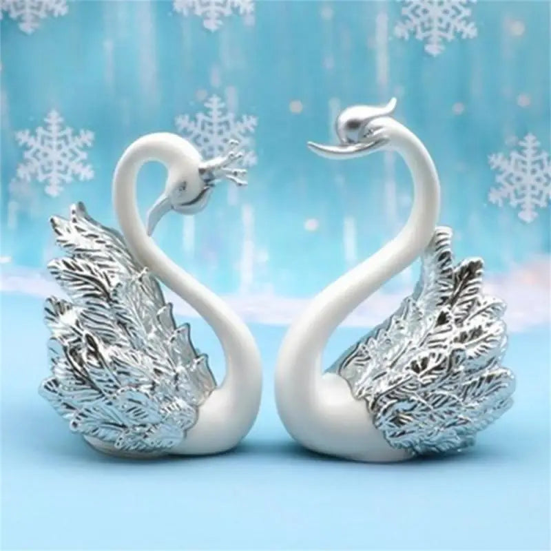 Swan Couple Model Figurine