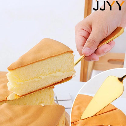 JJYY Colorful Stainless Steel Serrated Edge Cake Cutter