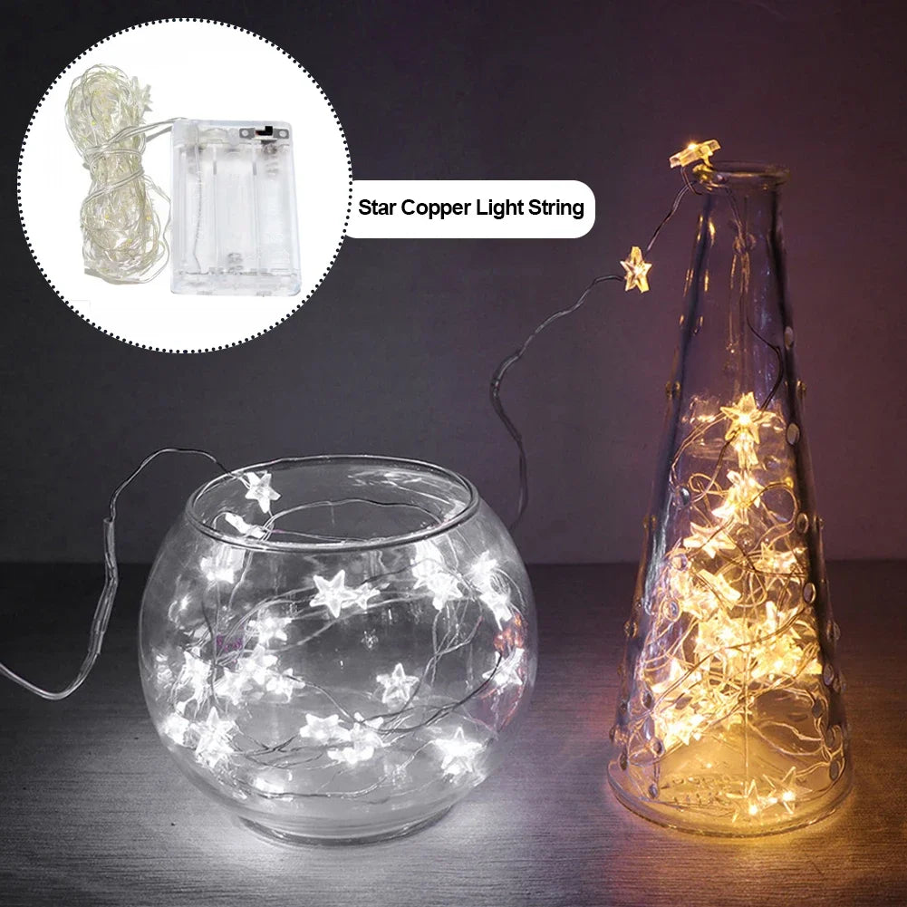 Star Copper String Fairy Lights