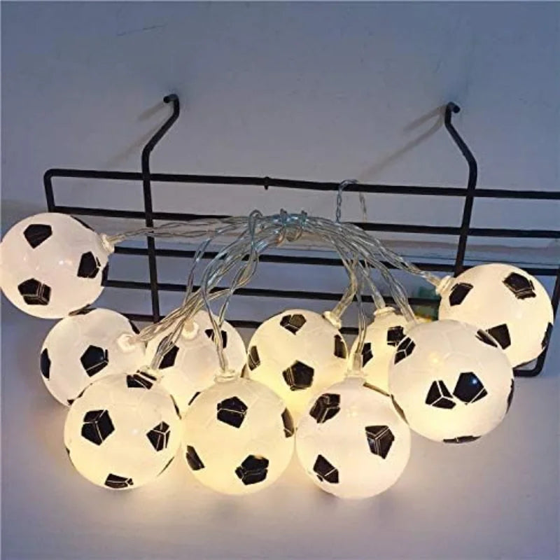 Soccer fairy lights,
Football LED string lights,
Sports-themed decor,
Outdoor soccer lights,
Soccer ball fairy lights,
Party string lights,
LED decorative lights,
Indoor sports lighting,
Game night decor,
Whimsical LED lights,
Soccer fan gifts,
Energy-efficient fairy lights,
Flexible string lights,
Warm glow lights,
Sports event decorations,
Kids room decor,
LED night lights,
Fun indoor lighting,
Soccer-themed party lights,
Decorative string lights