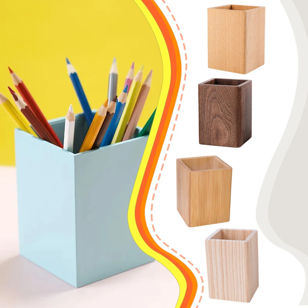 Wooden Stationery Organizer