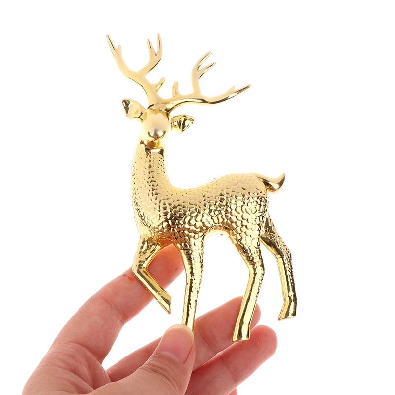 Gold Deer Statue Reindeer Figurines