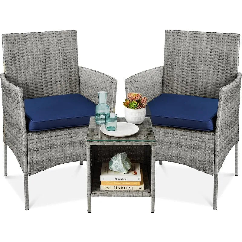 Outdoor Wicker Conversation Bistro Set