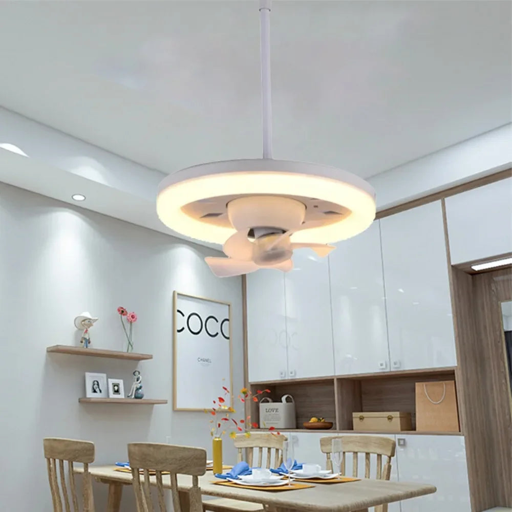 Minimalist Remote Control Electric Fan Light