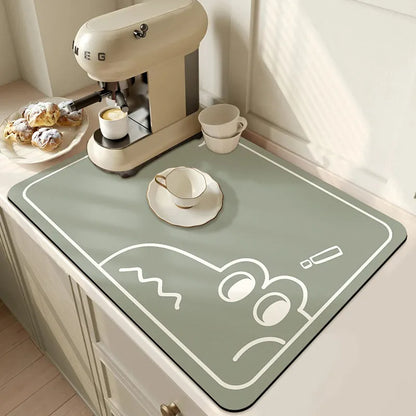 Absorbent,
Coffee mat,
Dish mat,
Countertop protector,
Spill-proof,
Non-slip,
Kitchen accessory,
Quick-drying,
Machine washable,
Stylish design,
Durable,
Easy to clean,
Coffee station,
Drip mat,
Elegant,
Surface protection,
Versatile,
Heat resistant,
Home decor,
Functional,
