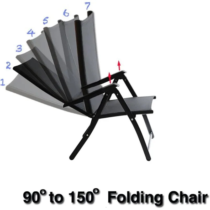 TechCare Heavy Duty Adjustable Reclining Folding Chair