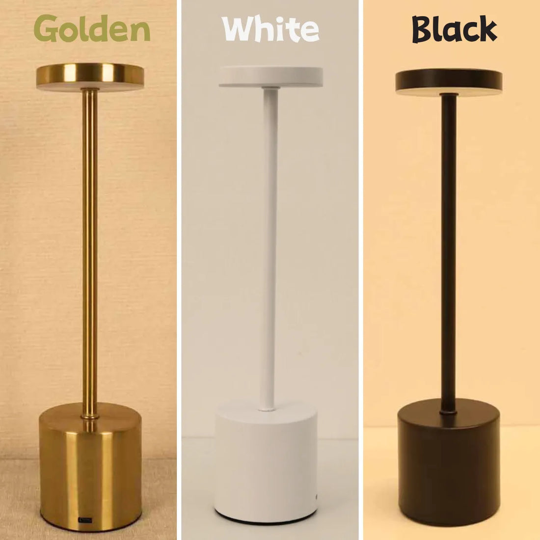 Rechargeable Touch Metal Table Lamp