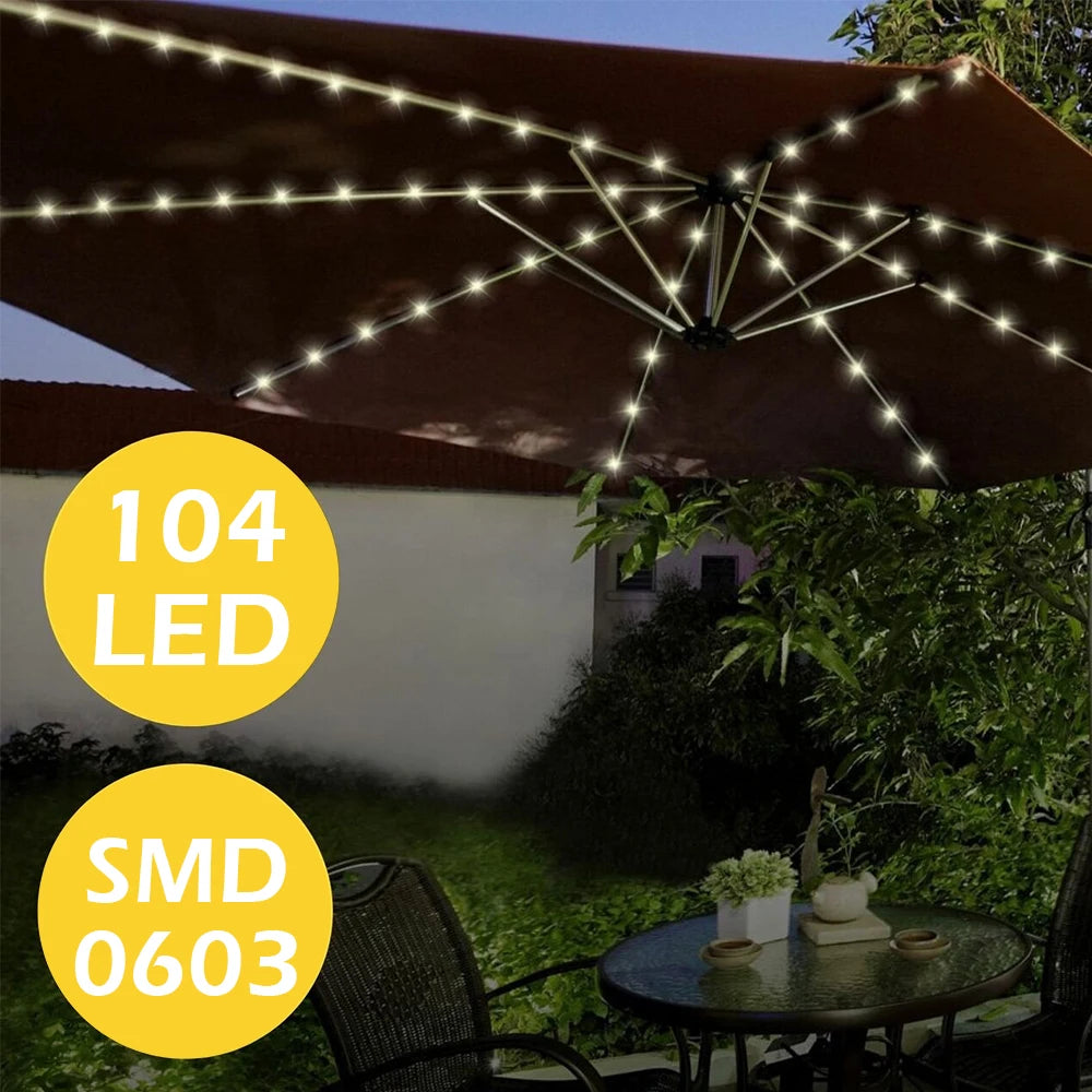 Solar Parasol String Light