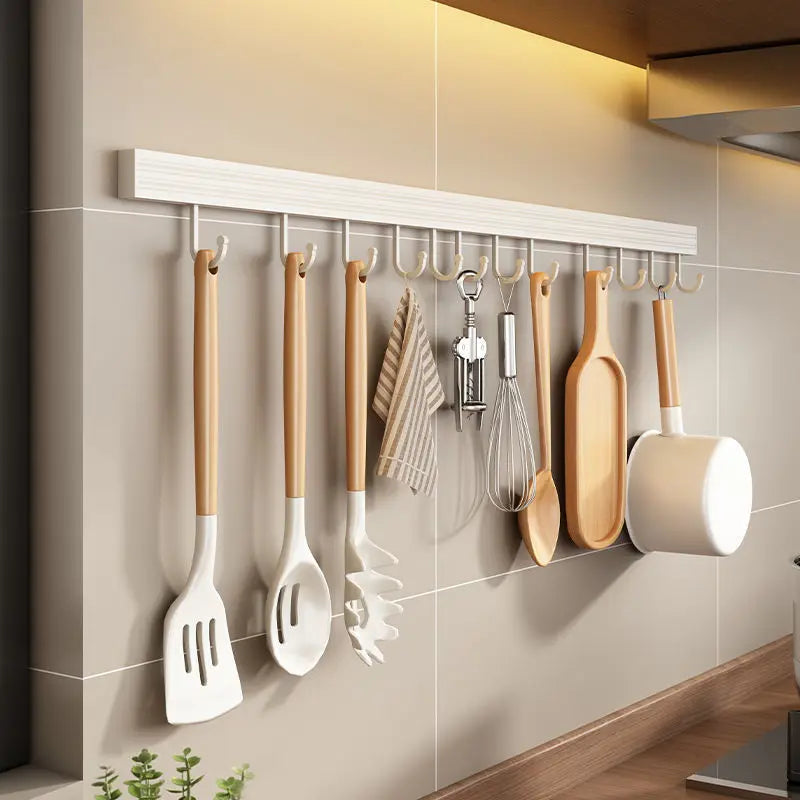 White Kitchen Hook Holder