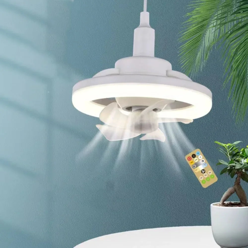 Minimalist Remote Control Electric Fan Light