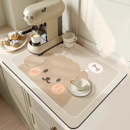 Absorbent,
Coffee mat,
Dish mat,
Countertop protector,
Spill-proof,
Non-slip,
Kitchen accessory,
Quick-drying,
Machine washable,
Stylish design,
Durable,
Easy to clean,
Coffee station,
Drip mat,
Elegant,
Surface protection,
Versatile,
Heat resistant,
Home decor,
Functional,
