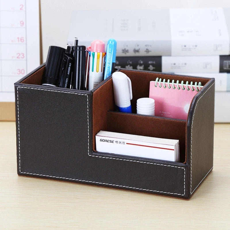 Leather Case Desk Organizer