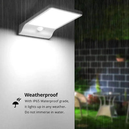 Solar Power PIR Motion Sensor Garden Wall Lamp