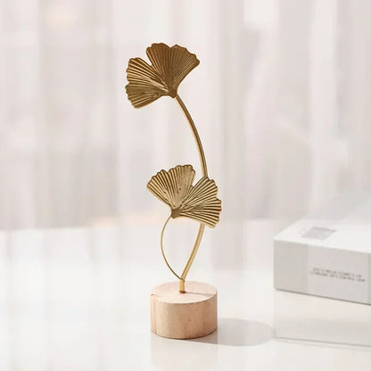 Nordic Style Iron Art Ginkgo Leaf Decor