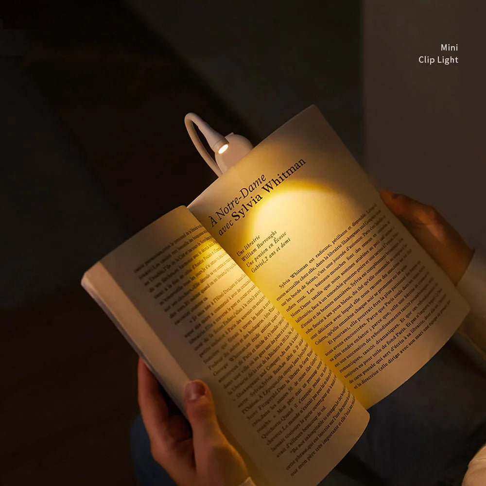 Mini Book LED Eye Protection Reading Night Light Lamp