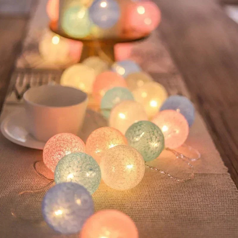 Cotton ball lights,
String lights,
Decorative lighting,
Fairy lights,
LED cotton lights,
Cozy ambiance,
Indoor string lights,
Bedroom decor,
Party lights,
Wedding decorations,
Soft glow lights,
Colorful string lights,
Eco-friendly lights,
Whimsical decor,
Festive lighting,
Drape lights,
Home accents,
Holiday decorations,
Soft cotton lights,
Versatile lighting,