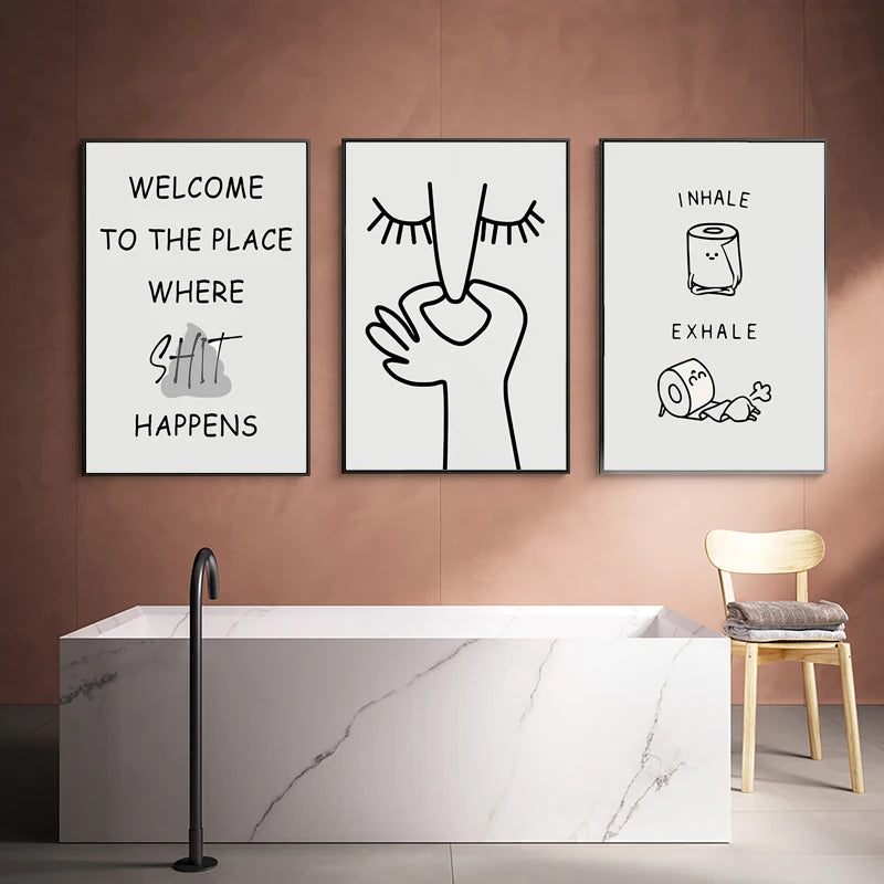 Abstract Humour Funny Bathroom Poster