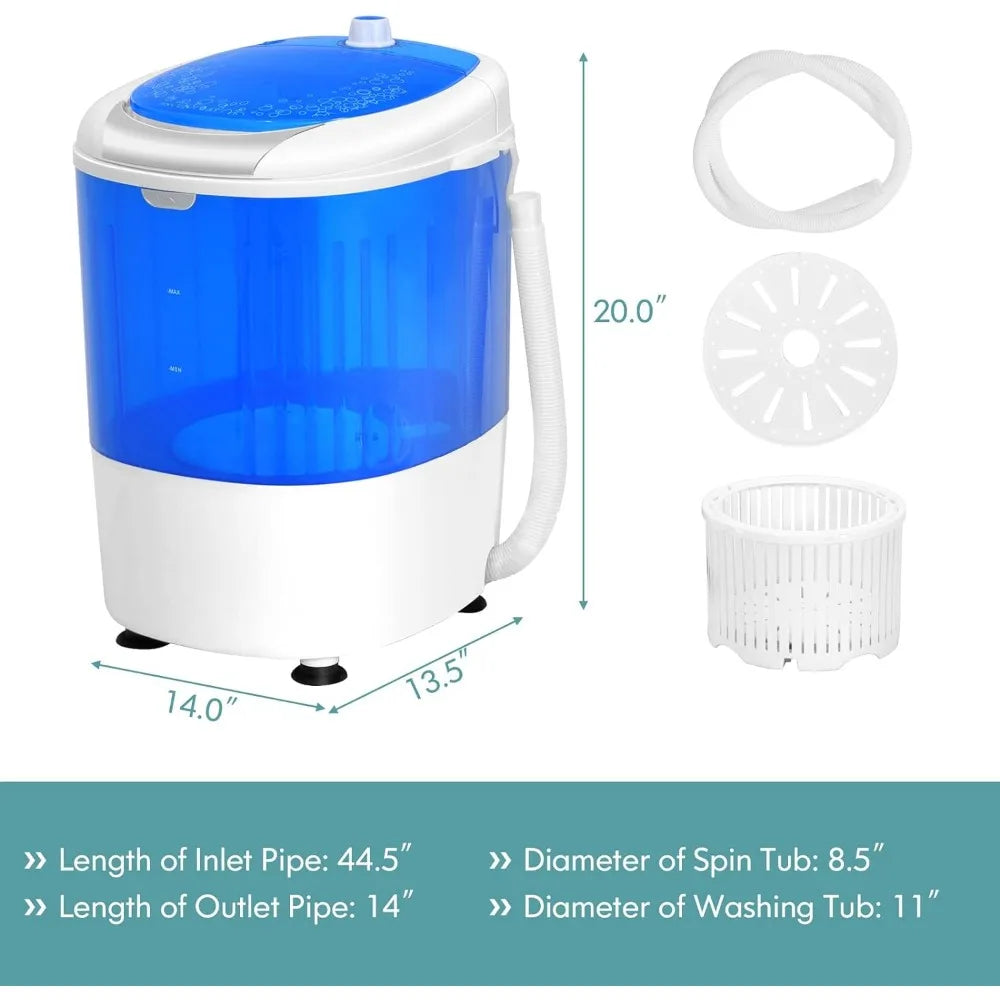 Mini Washer and Spinner Combo, 5.5lbs Capacity