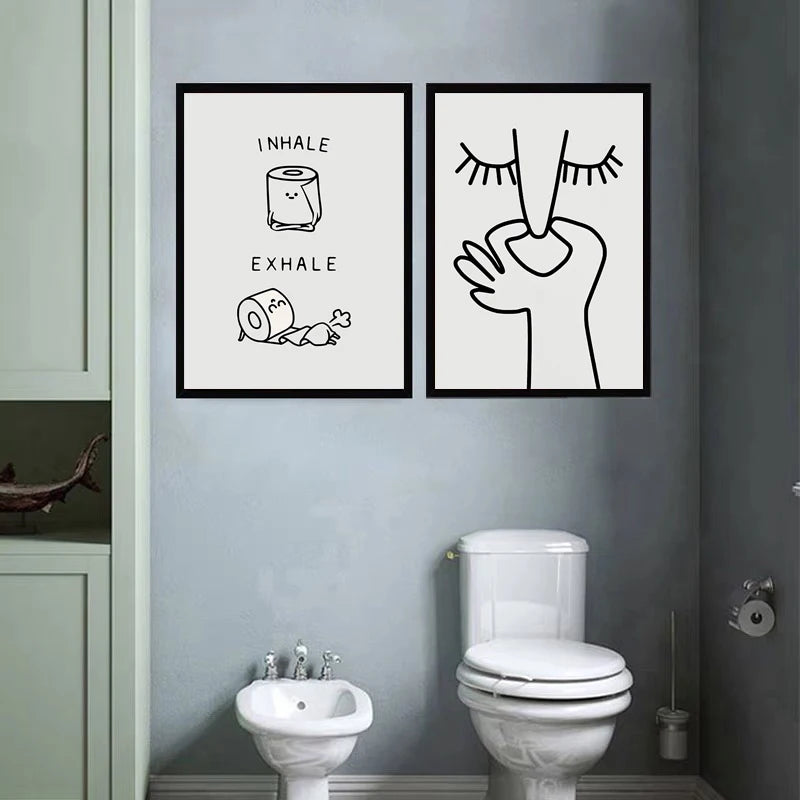 Abstract Humour Funny Bathroom Poster