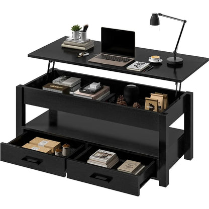 Open Storage Shelf With 2 Storage Drawers